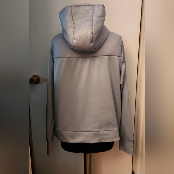 Womens Avia SkyBlue Quilted Jogger Athletic Light weight Coat Jacket Hooded - Picture 10 of 11